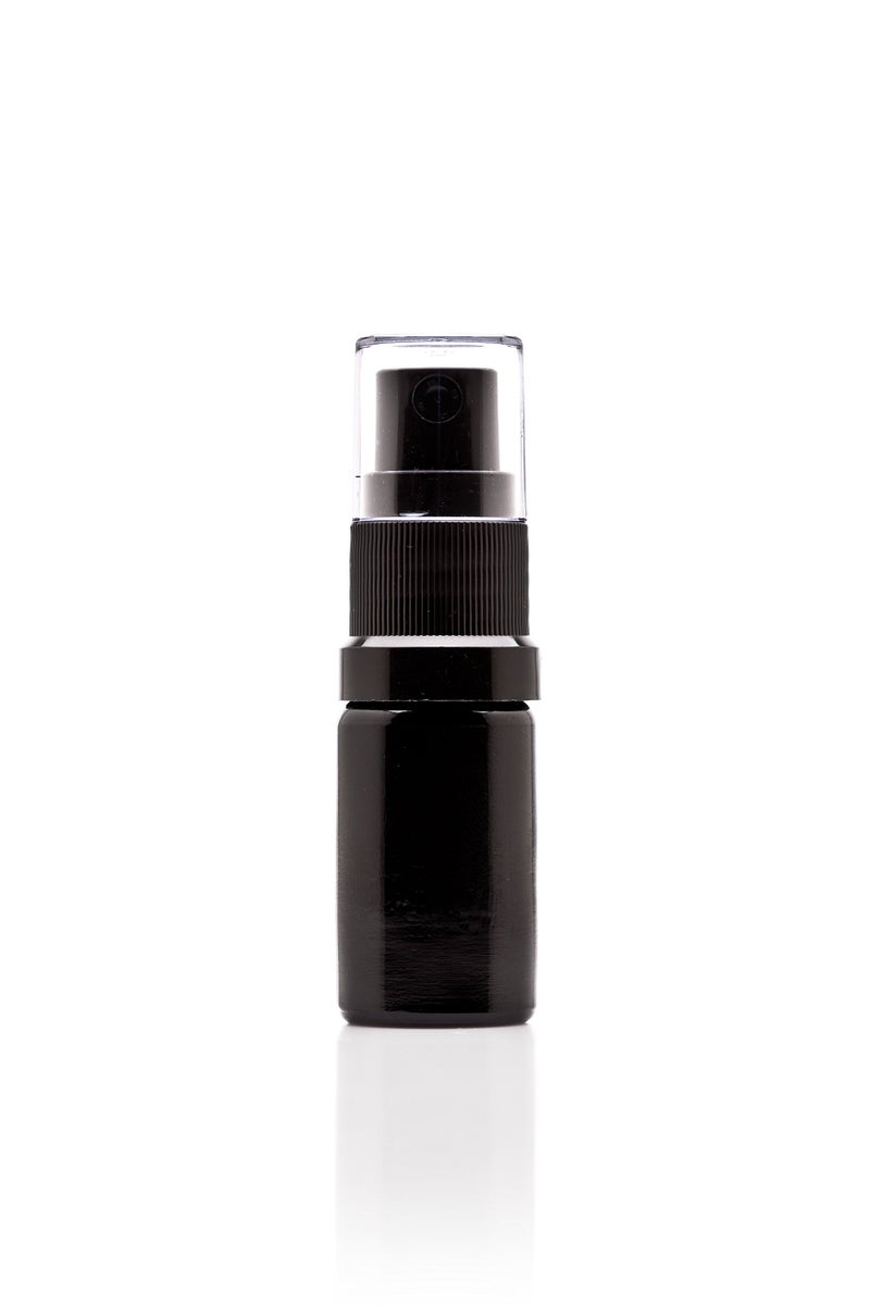 Infinity Jars 100 Ml (3.4 fl oz) Black Ultraviolet Glass Fine Mist Spray Bottle Cleaning Products Refillable Containers Homemade Perfume Blends Room, Sprays Bath Beauty Hair, Screw Top Bottles - Image 1